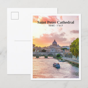 Cartão Postal Santo Peter Cathedral Roma Itália