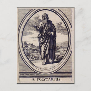 Cartão Postal Santo Polycarp de Smyrna Martyr e Pai da Igreja