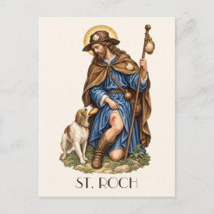 Cartão Postal Santo Rocco Padroeiro Italiano dos Cães