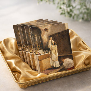 Cartão Postal Santo Sacrifício da Missa Sacerdote Católico