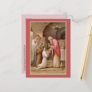 Cartão Postal Santo Tarcísio Recebendo a Eucaristia (BL 02)