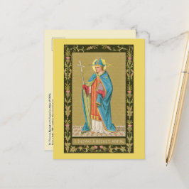 Cartão Postal Santo Tomás Becket com Espada na Mitra (P 005)