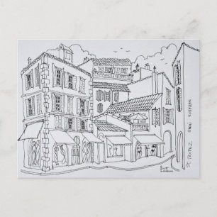 Cartão Postal Santo-Tropez Comprando   Riviera francesa, França
