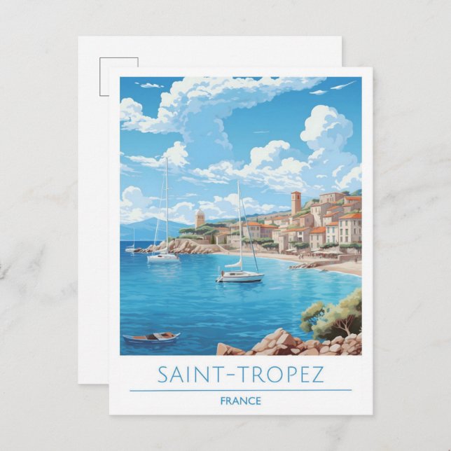 Cartão Postal Santo Tropez França (Frente/Verso)
