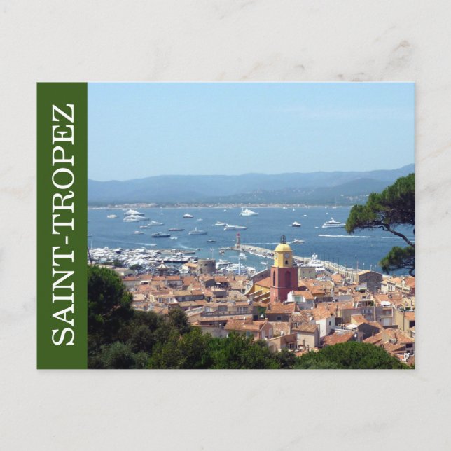 Cartão Postal santo tropez verde (Frente)