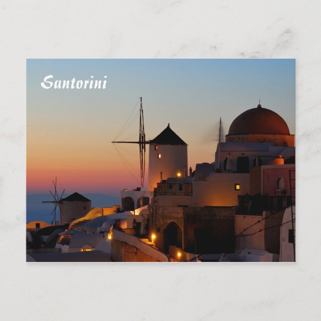 Cartão Postal Santorini (Frente)