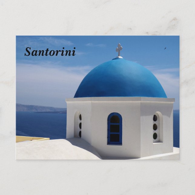 Cartão Postal Santorini (Frente)