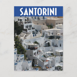 Cartão Postal Santorini, arquitetura da encosta da Grécia