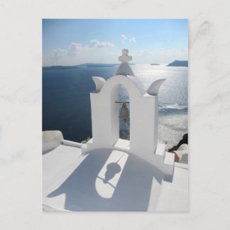 Cartão Postal Santorini Bell Tower Casts Shadow