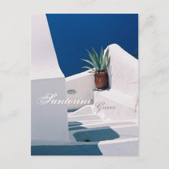 Cartão Postal Santorini, Cartão-postal de Grécia (Frente)