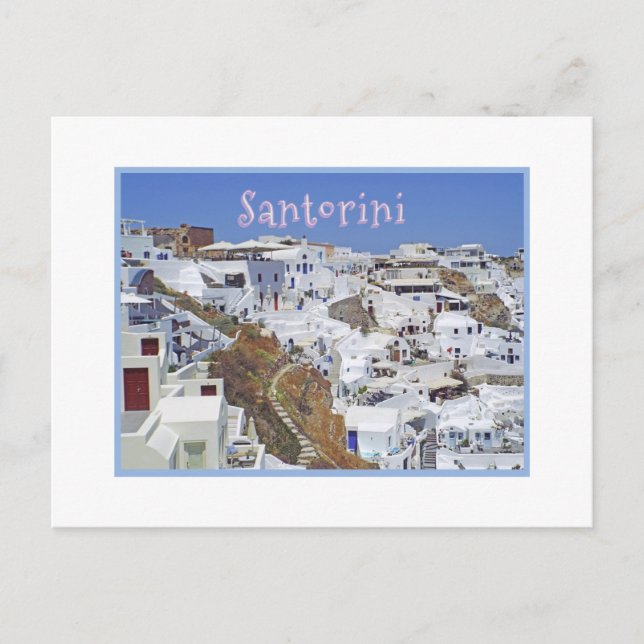 Cartão Postal Santorini Grécia (Frente)