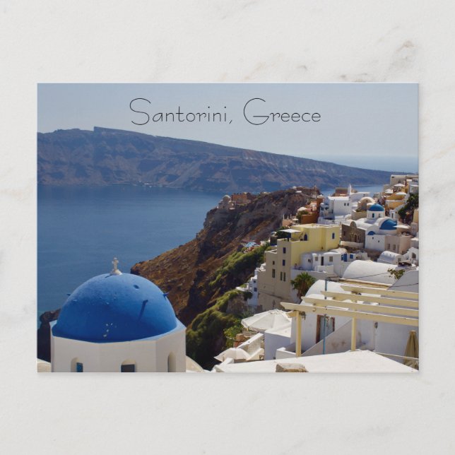 Cartão Postal Santorini, Grécia (Frente)