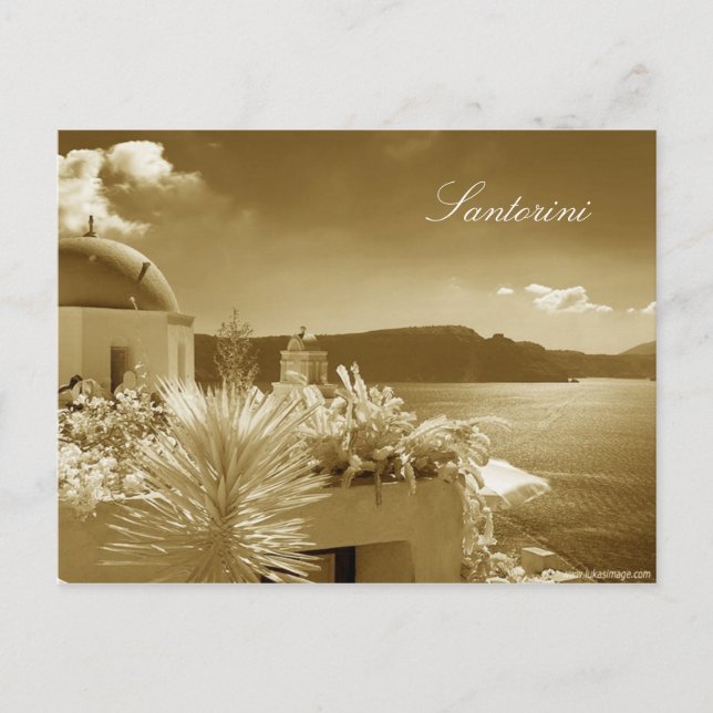 Cartão Postal Santorini, Grécia (Frente)