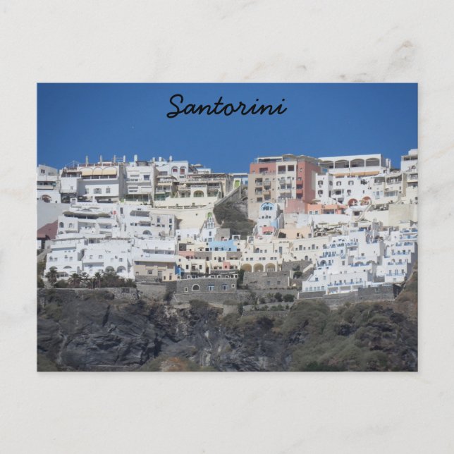 Cartão Postal Santorini, Grécia (Frente)