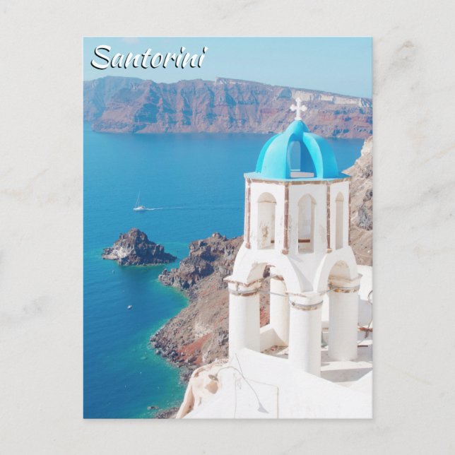 Cartão Postal Santorini, Grécia (Frente)