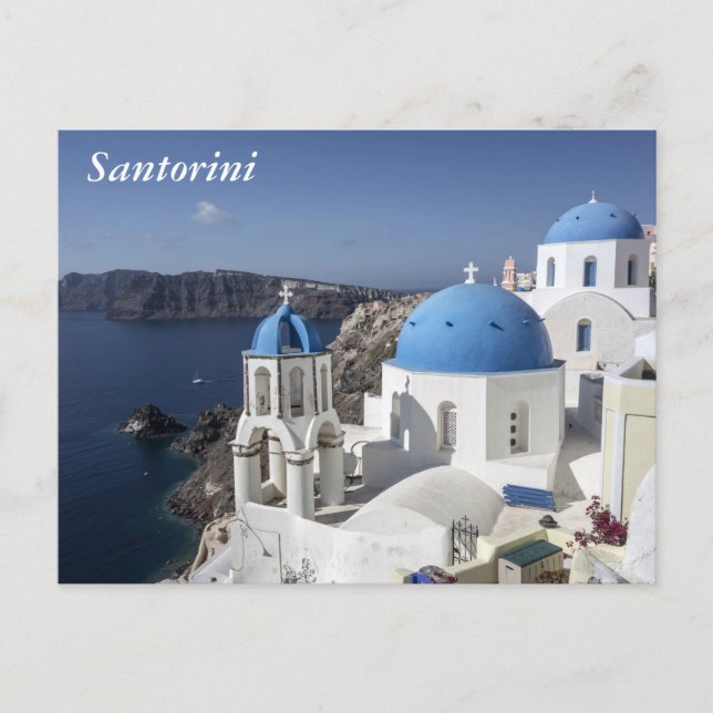 Cartão Postal Santorini, Grécia (Frente)