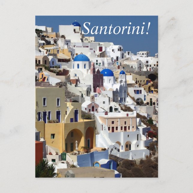 Cartão Postal Santorini, Grécia (Frente)