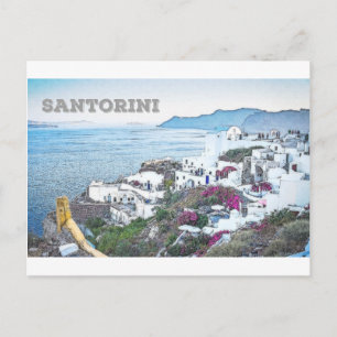 Cartão Postal Santorini, Grécia