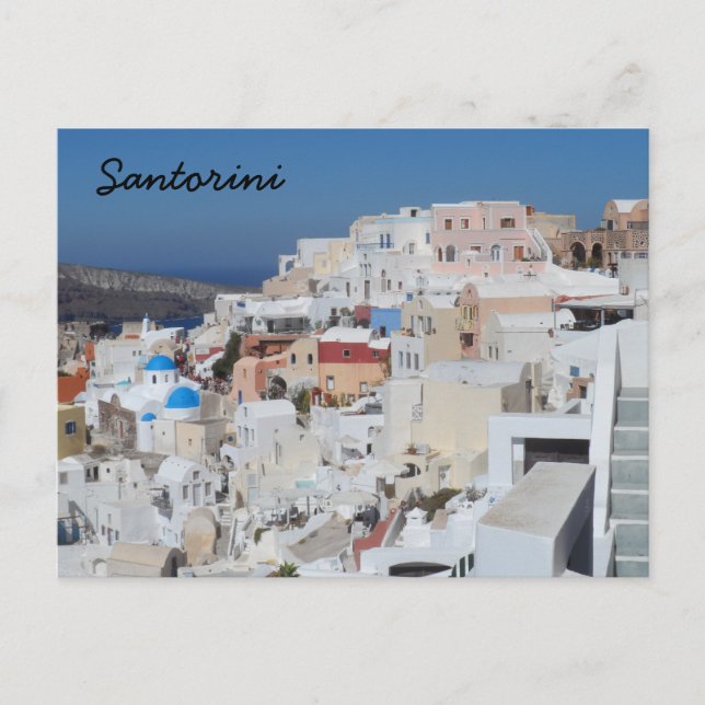 Cartão Postal Santorini, Grécia (Frente)