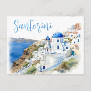 Cartão Postal Santorini Serenity: Onde Céu Encontra Mar