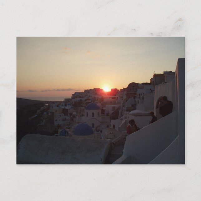 Cartão Postal Santorini Sunset (Frente)