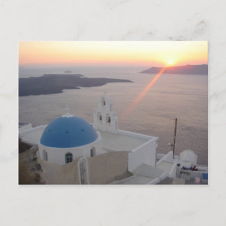Cartão Postal Santorini Sunset
