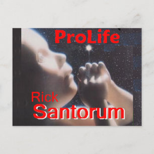 Cartão Postal Santorum ProLife