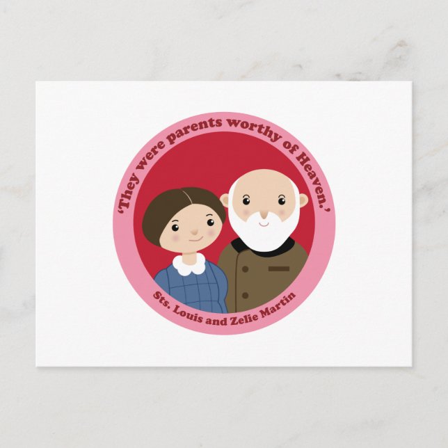 Cartão Postal Santos Luís e Zélie Martin (Frente)