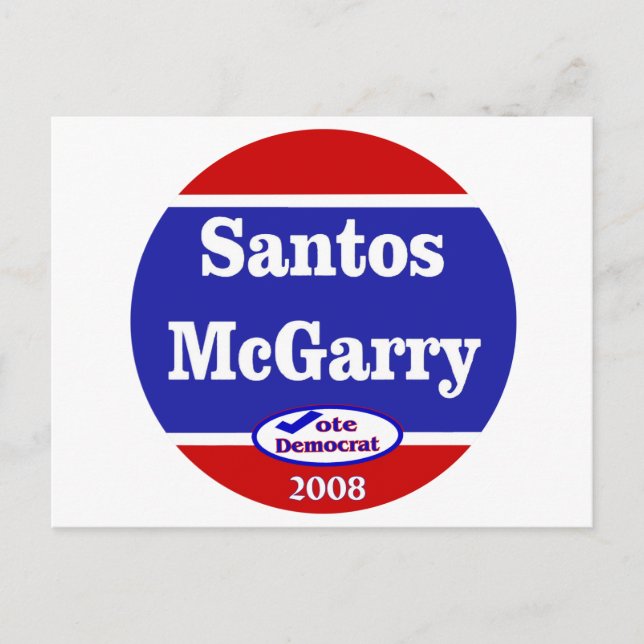 Cartão Postal Santos McGarry em 2008 (Frente)