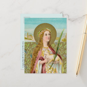 Cartão Postal Santuária de Santa Inês de Roma (BC 01) Cartão-pos