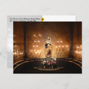Cartão Postal Santuário da Bênção Virgem Maria, Seattle, WA -