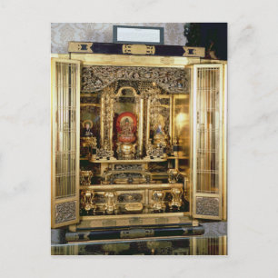 Cartão Postal Santuário de Butsudan do palácio de um Damio em