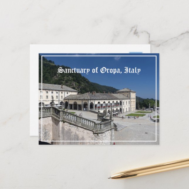 Cartão Postal Santuário de Oropa, Piemonte, Itália (Frente/Verso In Situ)