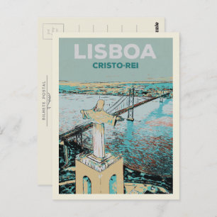 Cartão Postal Santuário do Cristo Rei em Almada Lisboa