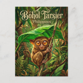 Cartão Postal Santuário do Tarsier de Bohol Filipinas