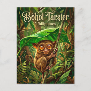 Cartão Postal Santuário do Tarsier de Bohol Filipinas