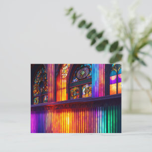 Cartão Postal Santuário Interior da Igreja Arco-Íris Arte Dig