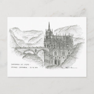 Cartão Postal Santuário Las Lajas, Ipiales, Colômbia