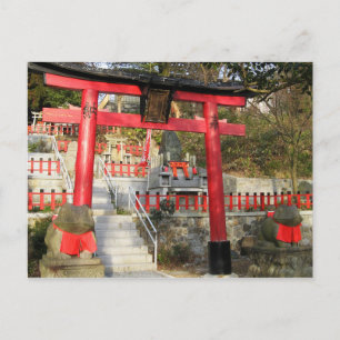 Cartão Postal Santuário Suehiro Ogami (Santuário do Sapo da Sort