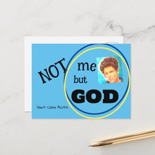 Cartão Postal São Carlo Acutis (Frente/Verso In Situ)
