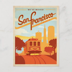 Cartão Postal São Francisco, California Trolley   Nós nos muda