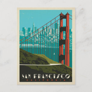 Cartão Postal São Francisco   Linha Skyline da ponte Ouro