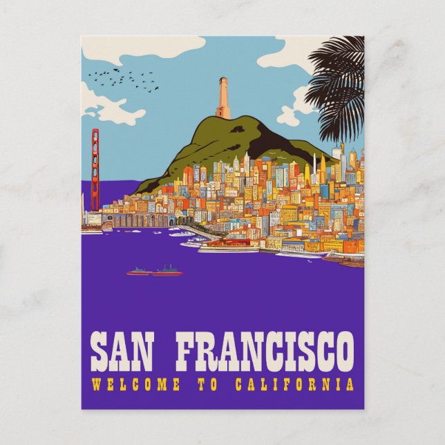 Cartão Postal São Francisco, Porto da Cidade, Viagem (Frente)