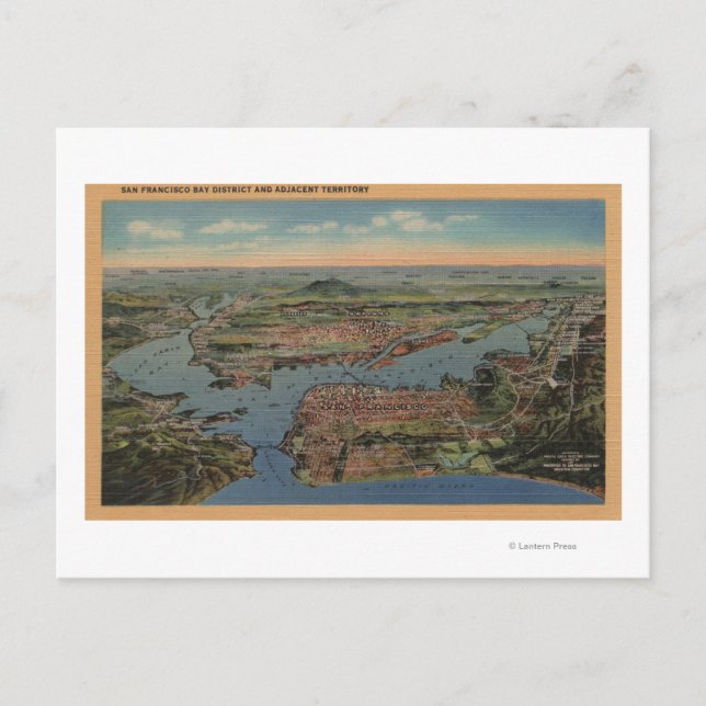 Cartão Postal São Francisco, Vista aérea do oeste (Frente)