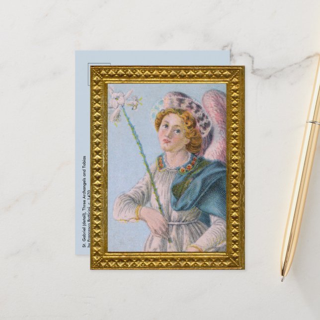 Cartão Postal São Gabriel, o Arcanjo (detalhe; M 017) (Frente/Verso In Situ)