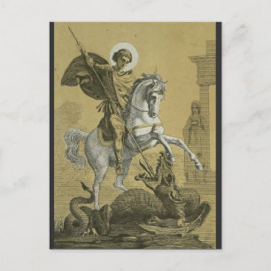 Cartão Postal São Jorge – Arte Premium "Sunburst Gold"
