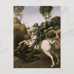 Cartão Postal São Jorge e o Dragão, Raphael Fine Art
