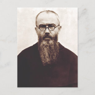 Cartão Postal São Maximiliano Kolbe Padre Católico Polonês