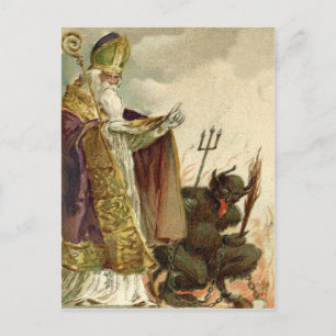Cartão Postal São Nicolau Krampus Padre do Tridente
