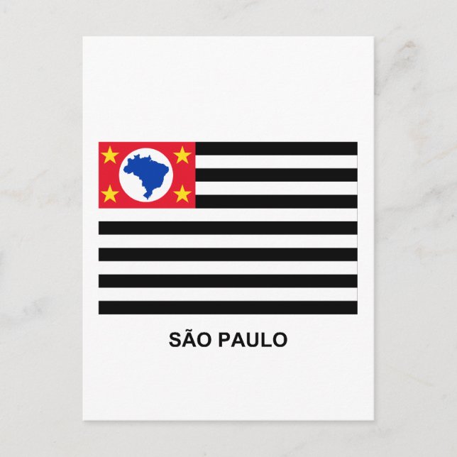 Cartão Postal São Paulo, Bandeira do Brasil (Frente)